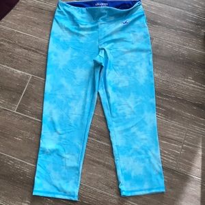 Hollister Sport sky blue tie dye crop leggings